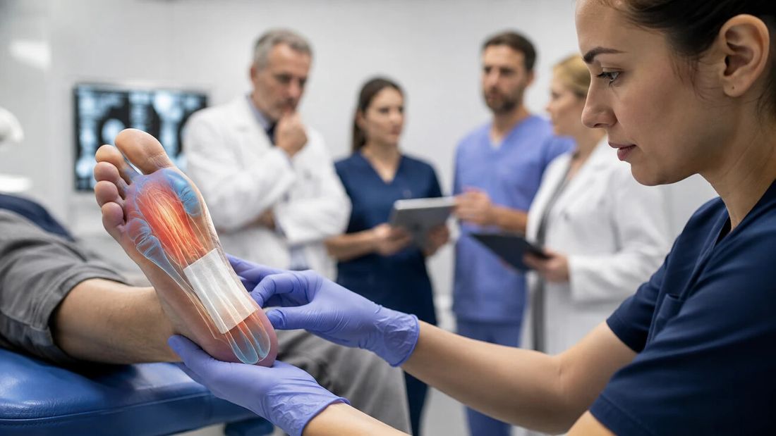 Multidisciplinarni tim procjenjuje infekciju dijabetičkog stopala i moguće zahvaćanje dubljih tkiva.