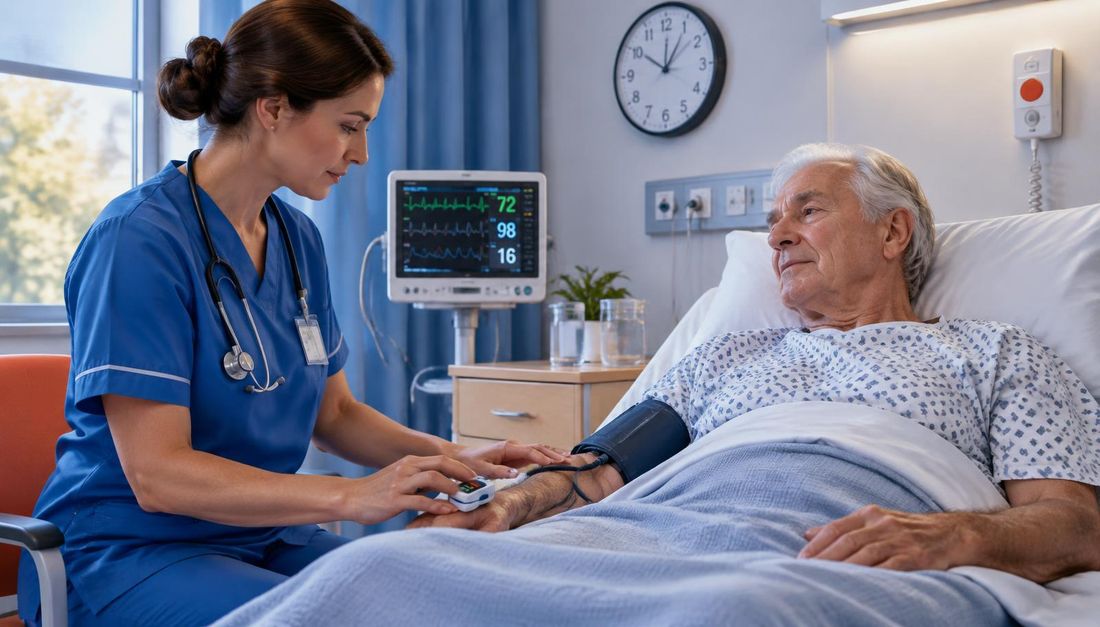 Medicinska sestra u dogovoreno vrijeme ponavlja mjerenje vitalnih pokazatelja bolesniku uz dostupan pozivni uređaj